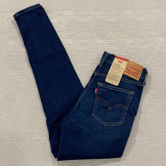 Levi's 720 Jeans Womens 27 x 30 High Rise Super Skinny Medium Wash Stretch Denim - Picture 1 of 15